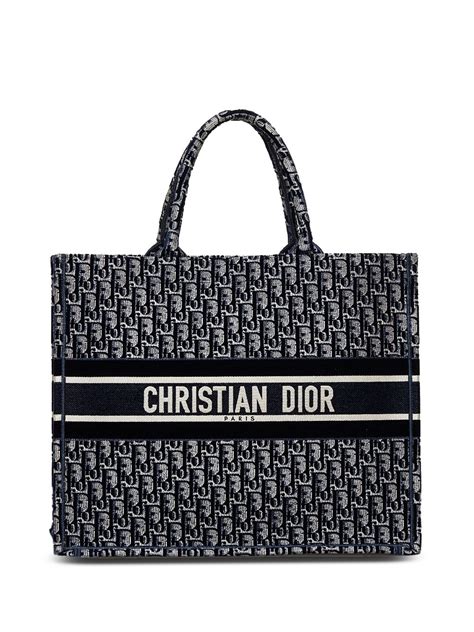 dior book tote brown|CHRISTIAN DIOR Oblique Book Tote Brown Multicolor.